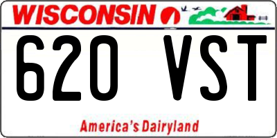 WI license plate 620VST
