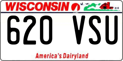 WI license plate 620VSU