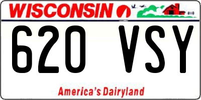 WI license plate 620VSY