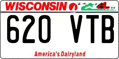 WI license plate 620VTB