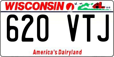 WI license plate 620VTJ
