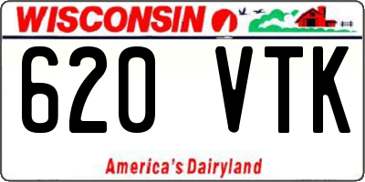 WI license plate 620VTK
