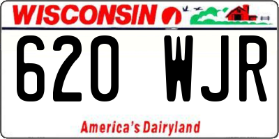 WI license plate 620WJR