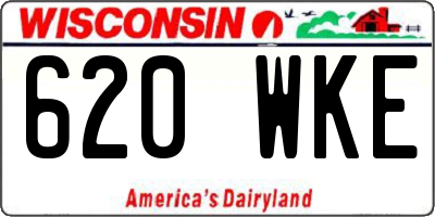 WI license plate 620WKE