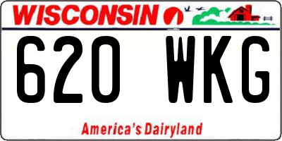 WI license plate 620WKG