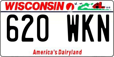 WI license plate 620WKN