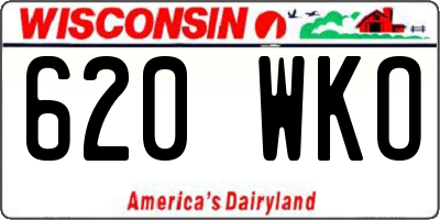 WI license plate 620WKO