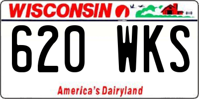 WI license plate 620WKS
