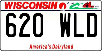 WI license plate 620WLD