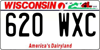 WI license plate 620WXC
