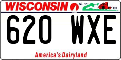WI license plate 620WXE