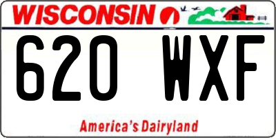 WI license plate 620WXF