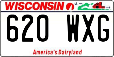WI license plate 620WXG