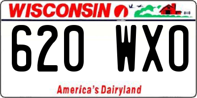 WI license plate 620WXO
