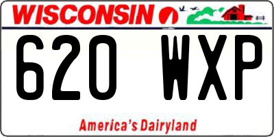 WI license plate 620WXP