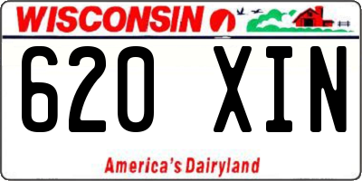 WI license plate 620XIN