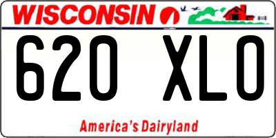 WI license plate 620XLO
