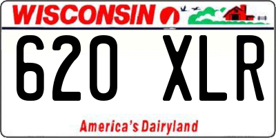 WI license plate 620XLR