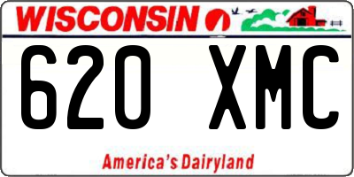 WI license plate 620XMC