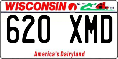WI license plate 620XMD