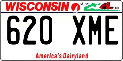 WI license plate 620XME