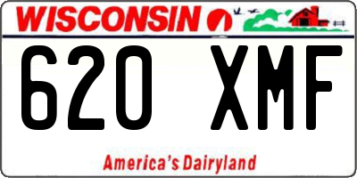 WI license plate 620XMF