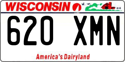 WI license plate 620XMN