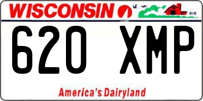 WI license plate 620XMP