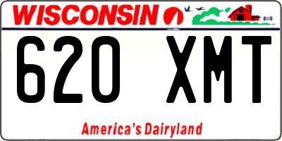 WI license plate 620XMT