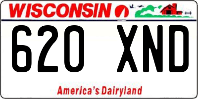 WI license plate 620XND