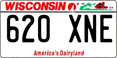 WI license plate 620XNE
