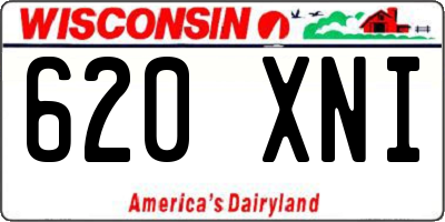 WI license plate 620XNI