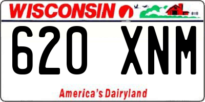 WI license plate 620XNM