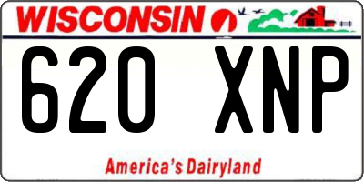 WI license plate 620XNP