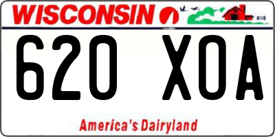 WI license plate 620XOA