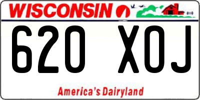 WI license plate 620XOJ