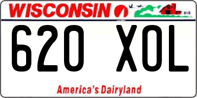 WI license plate 620XOL