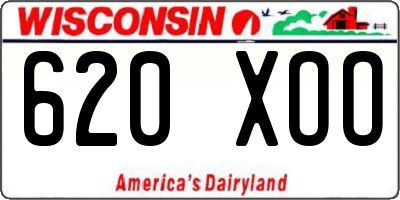 WI license plate 620XOO