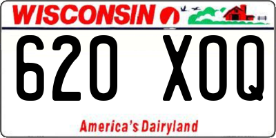 WI license plate 620XOQ