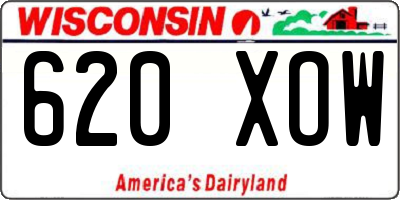 WI license plate 620XOW