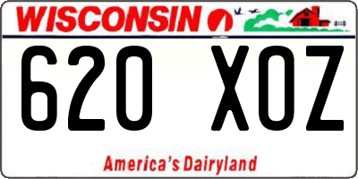 WI license plate 620XOZ