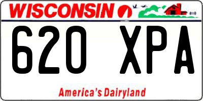 WI license plate 620XPA