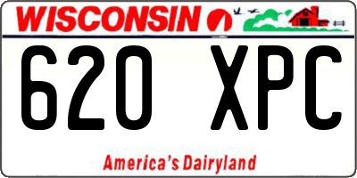 WI license plate 620XPC