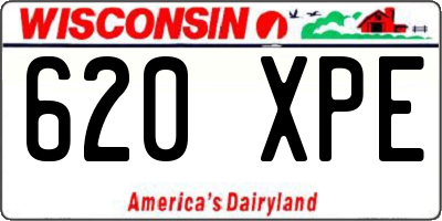 WI license plate 620XPE