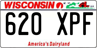 WI license plate 620XPF
