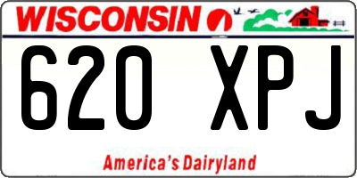 WI license plate 620XPJ