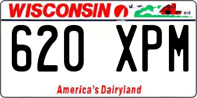 WI license plate 620XPM