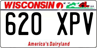 WI license plate 620XPV