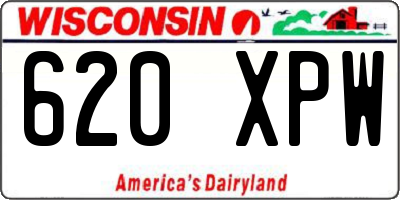 WI license plate 620XPW