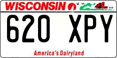 WI license plate 620XPY